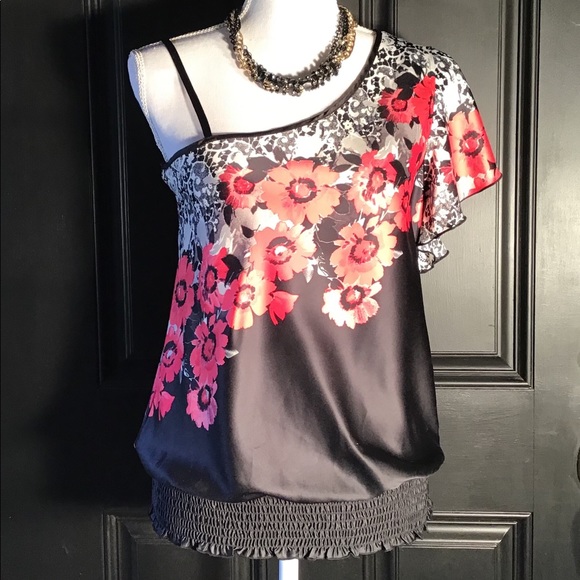 A. Byer Tops - Beautiful one shoulder blouse